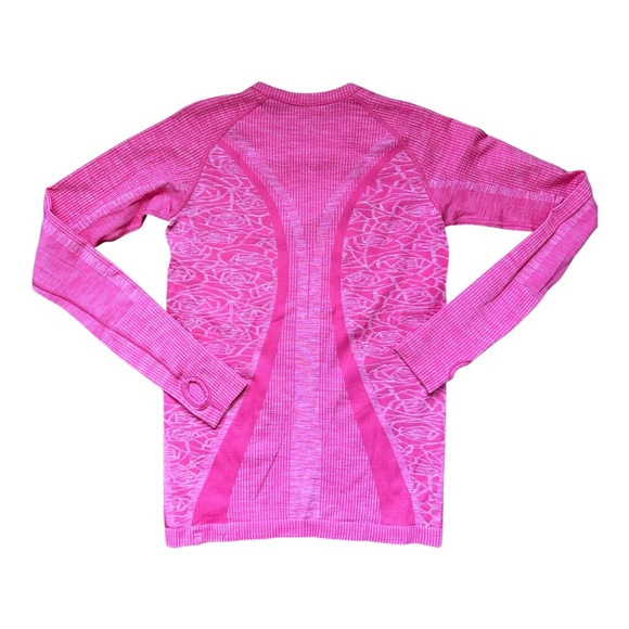 Lululemon Pink Ribbed Long Sleeve Fitted Tank Sz: Est. Small - Picture 2 of 9